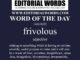 Word of the Day (frivolous)-14AUG22