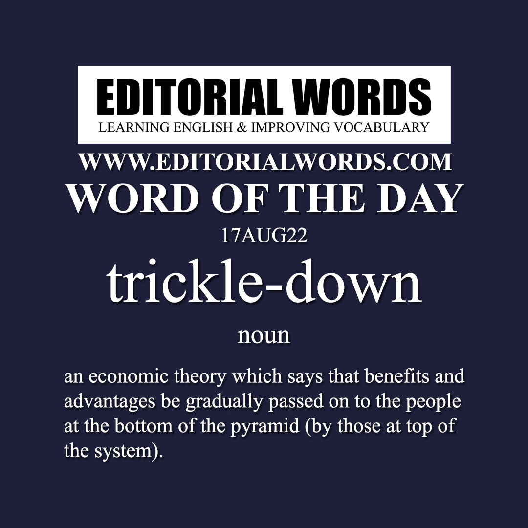 Word of the Day (trickle-down)-17AUG22