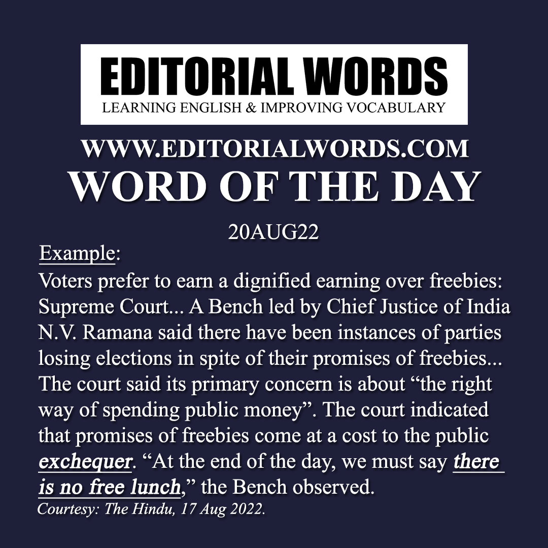 Word of the Day (exchequer)-20AUG22