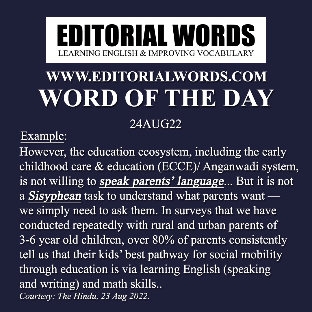 Word of the Day (Sisyphean)-24AUG22