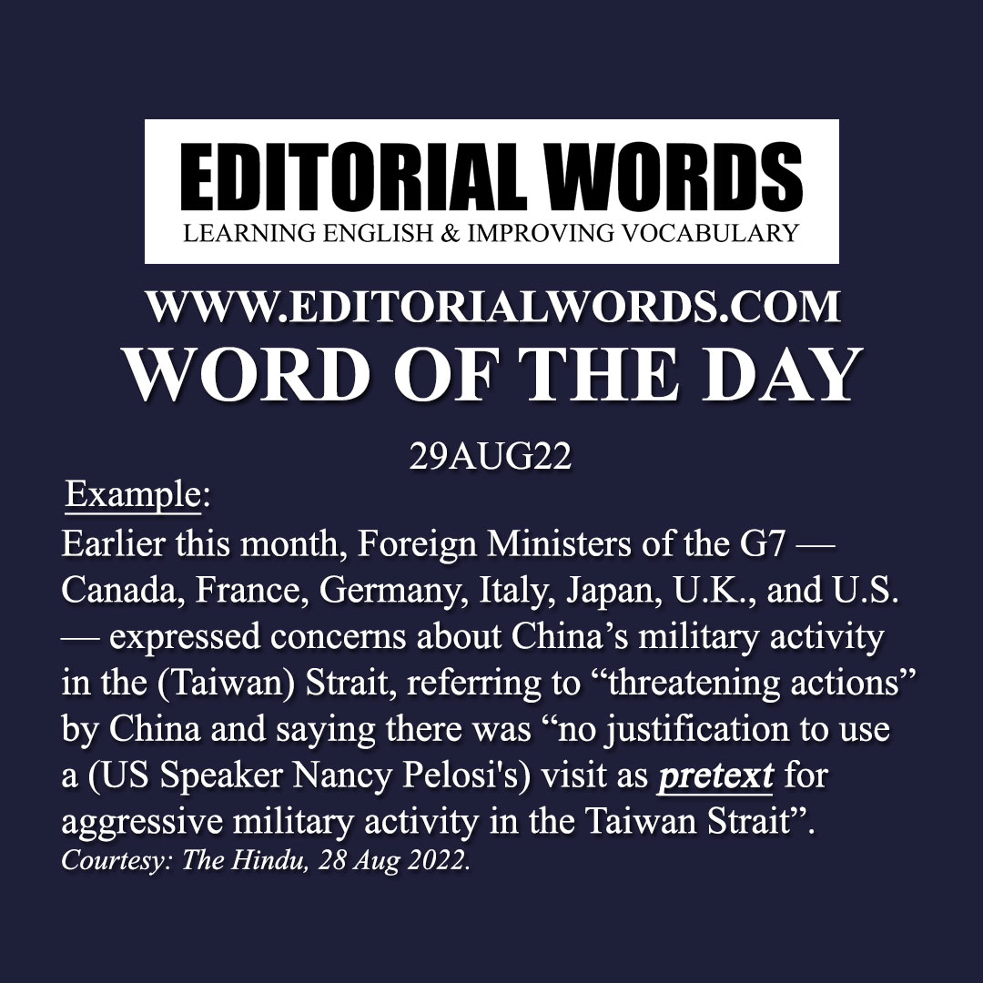 Word of the Day (pretext)-29AUG22