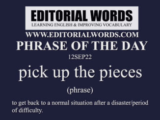 Phrase of the Day (pick up the pieces)-12SEP22