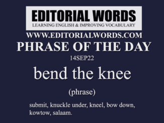 Phrase of the Day (bend the knee)-14SEP22