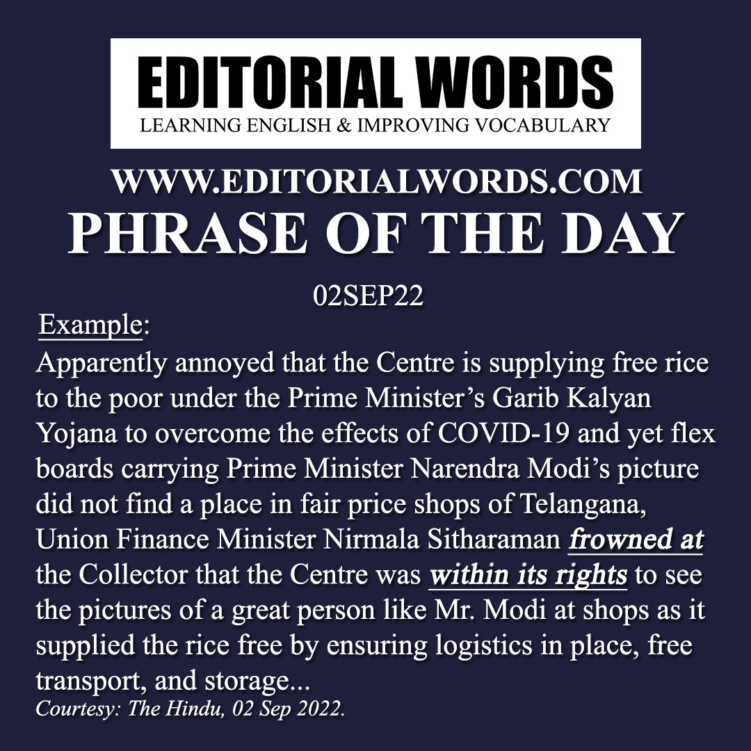 Phrase of the Day (within one's rights)-02SEP22