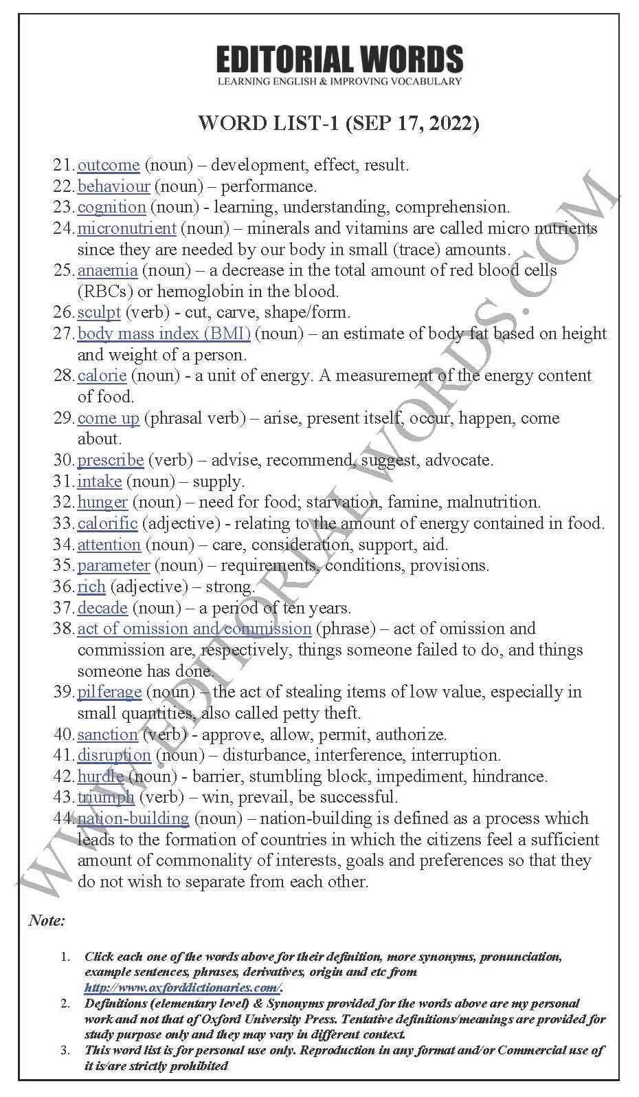 The Hindu Editorial (Eat and learn) – Sep 17, 2022