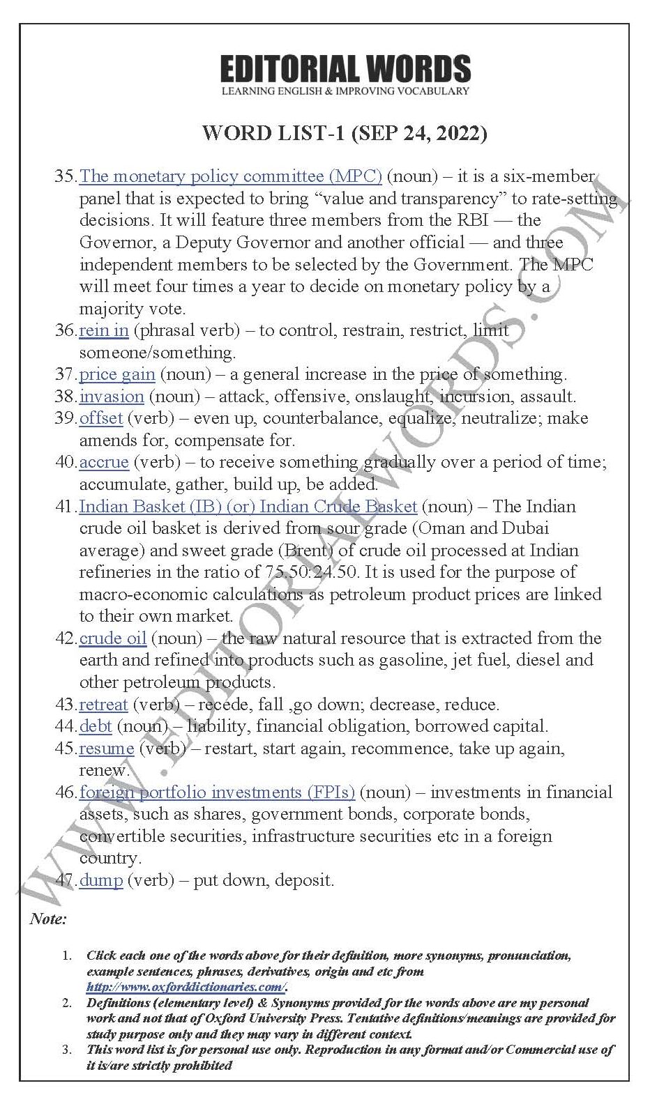 The Hindu Editorial (Currency pressure) – Sep 24, 2022