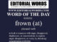 Word of the Day (frown at)-02SEP22