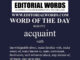 Word of the Day (acquaint)-06SEP22