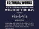 Word of the Day (vis-à-vis)-18SEP22