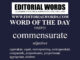 Word of the Day (commensurate)-19SEP22