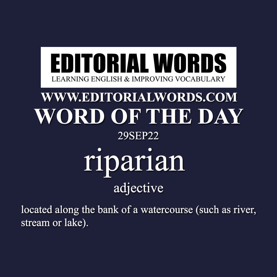 Word of the Day (riparian)-29SEP22