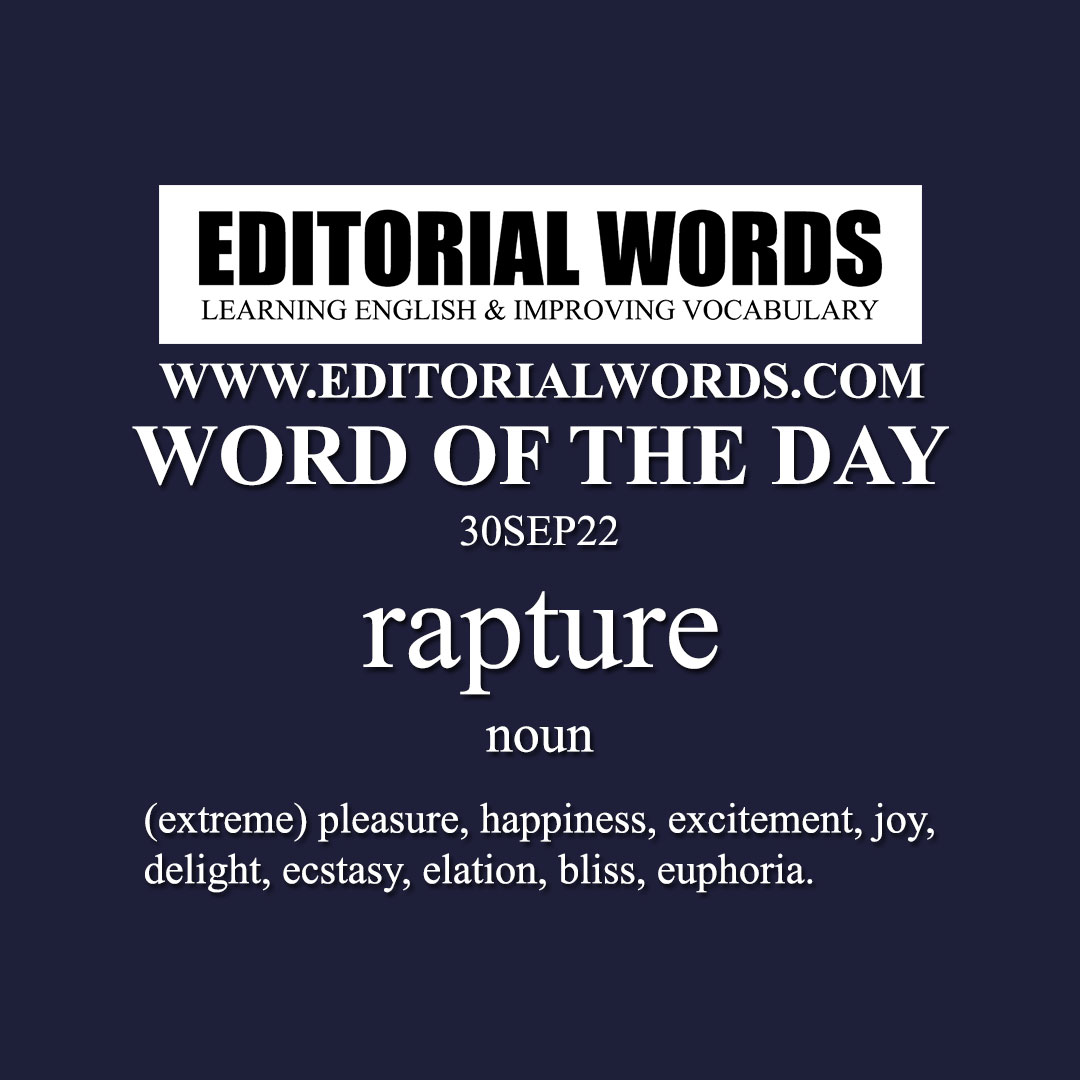 Word of the Day (rapture)-30SEP22