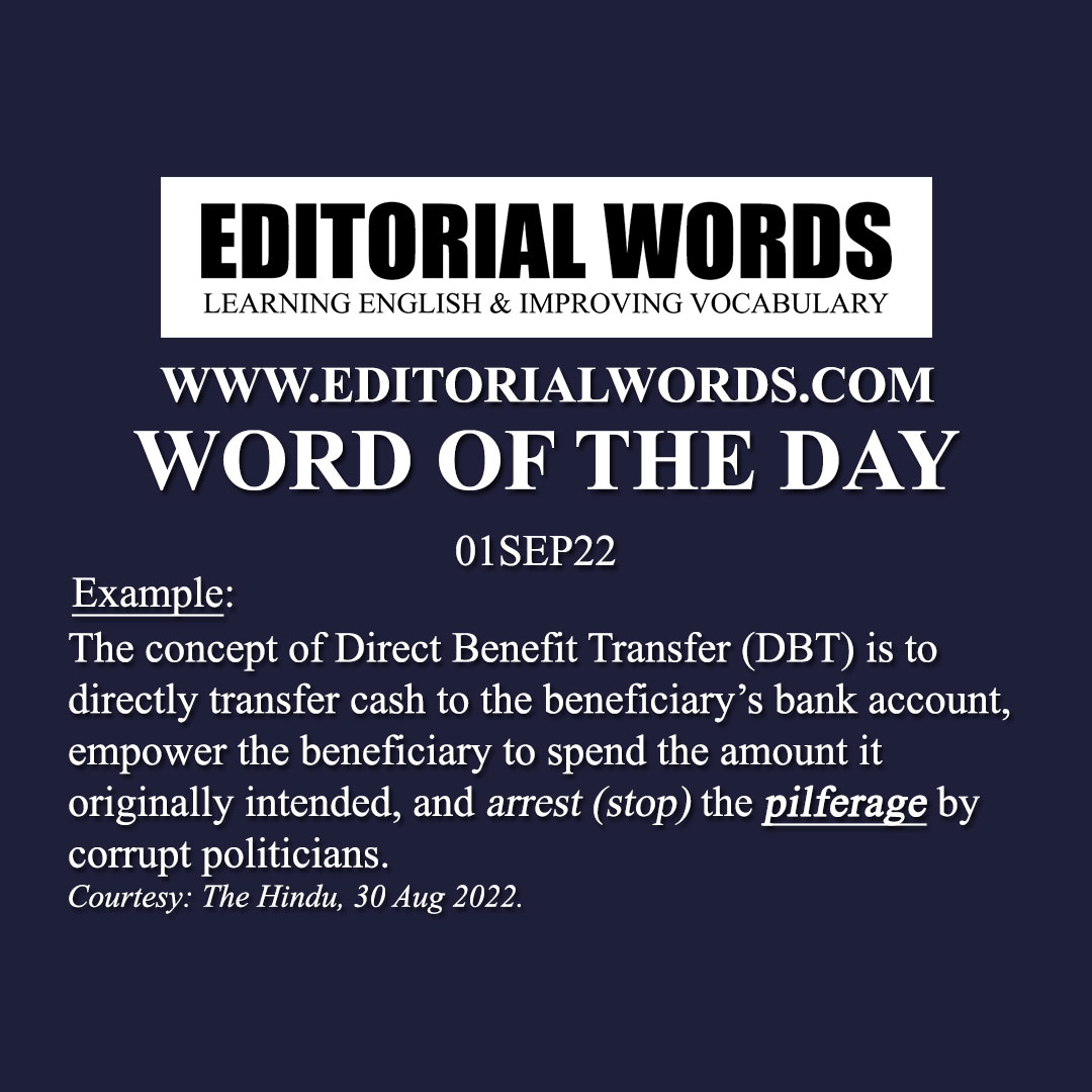 Word of the Day (pilferage)-01SEP22