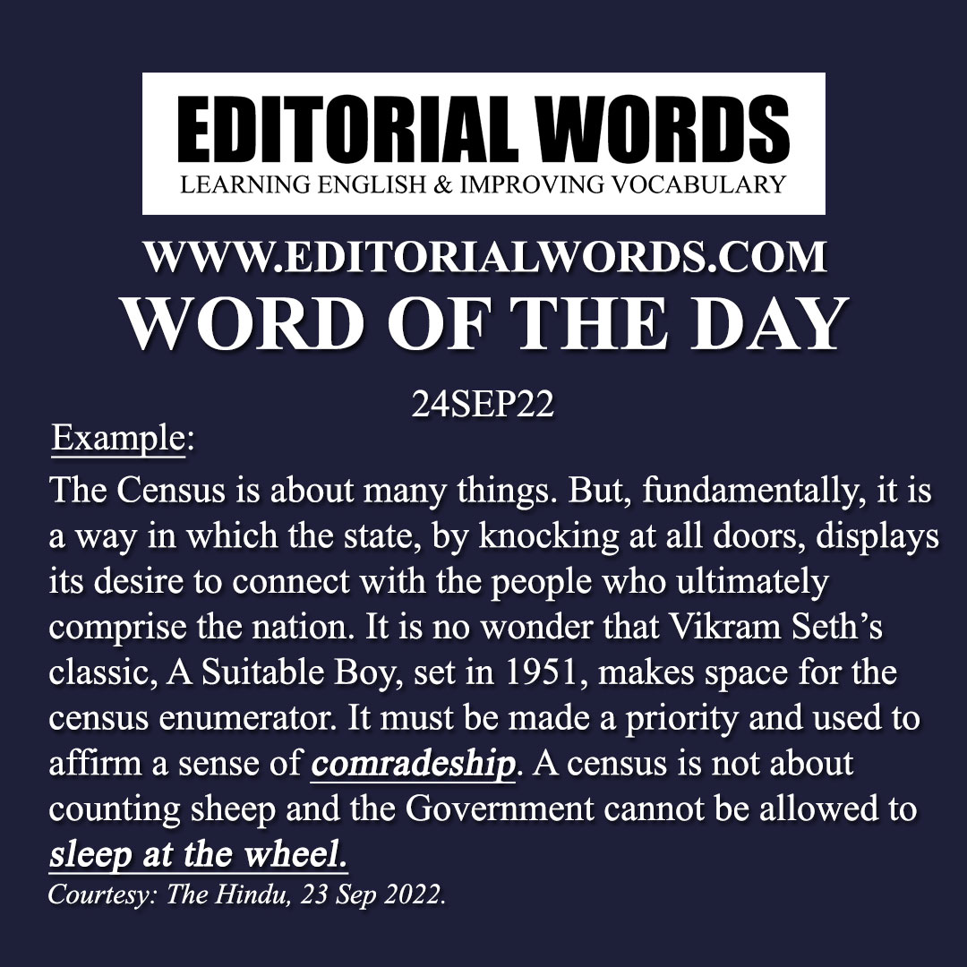 Word of the Day (comradeship)-24SEP22