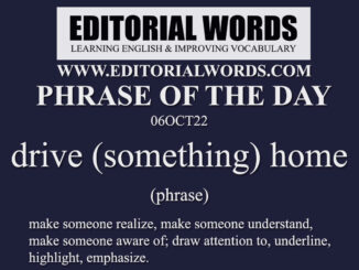 Phrase of the Day (drive (something) home)-05OCT22