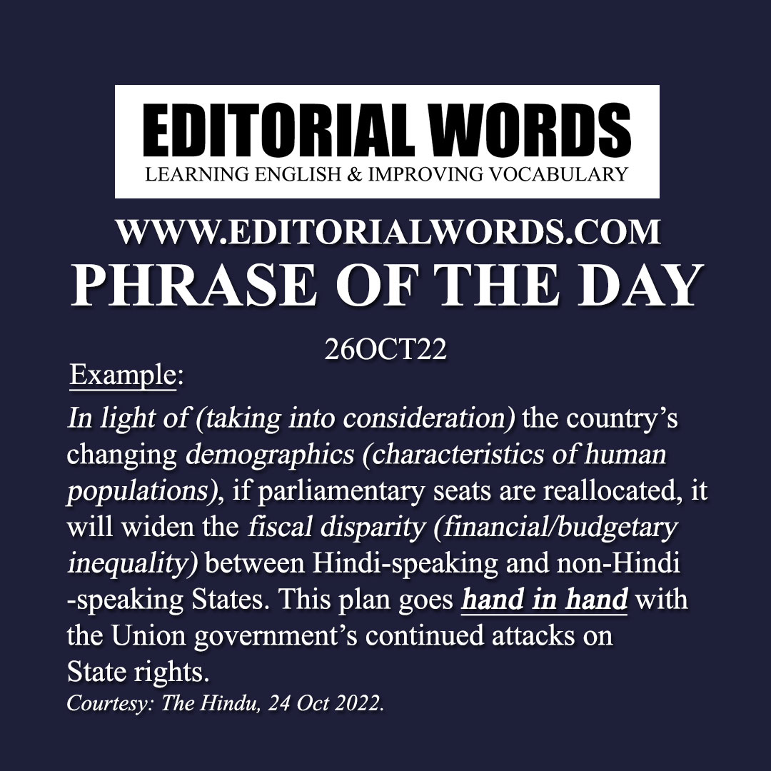 Phrase of the Day (hand in hand)-26OCT22