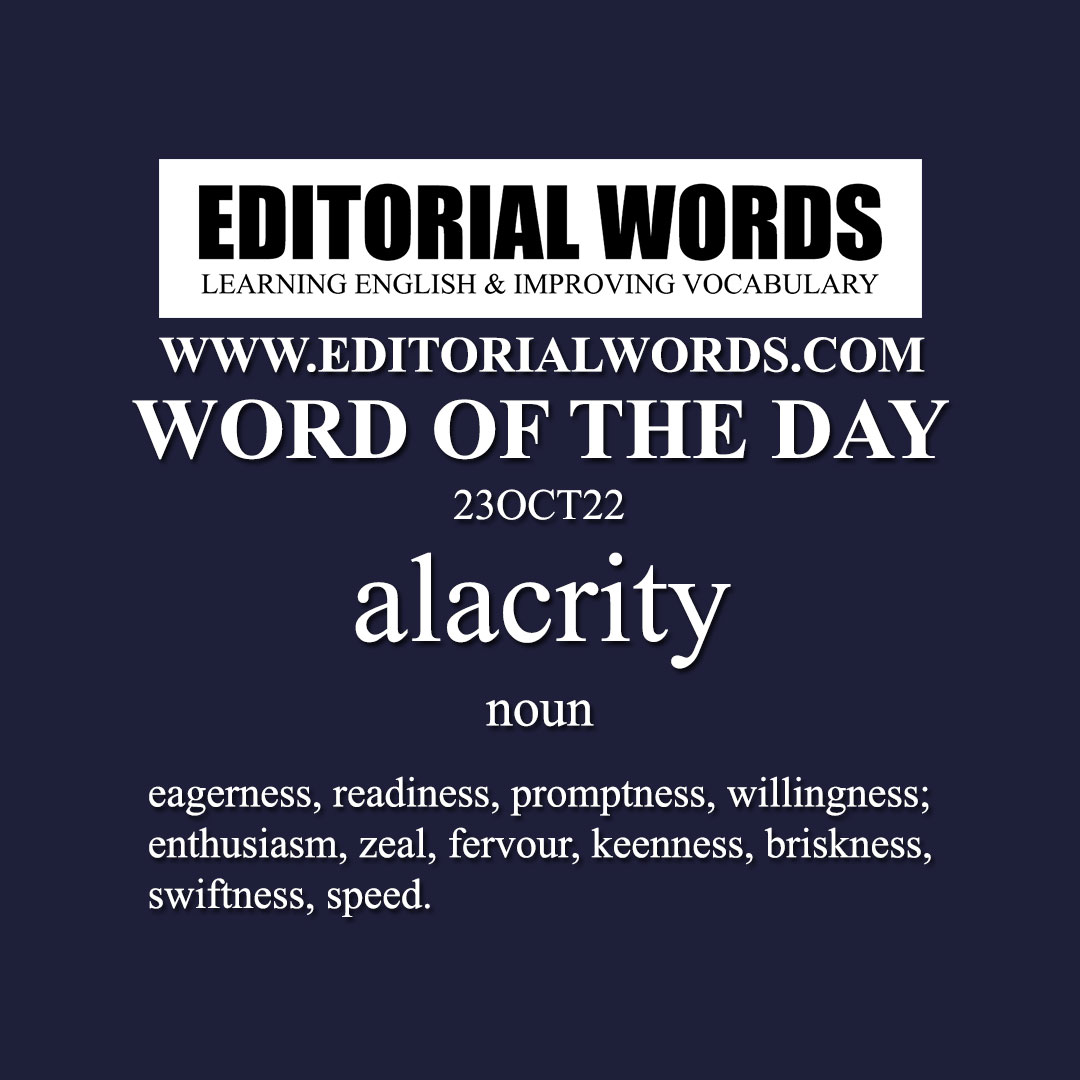 Word of the Day (alacrity)-23OCT22