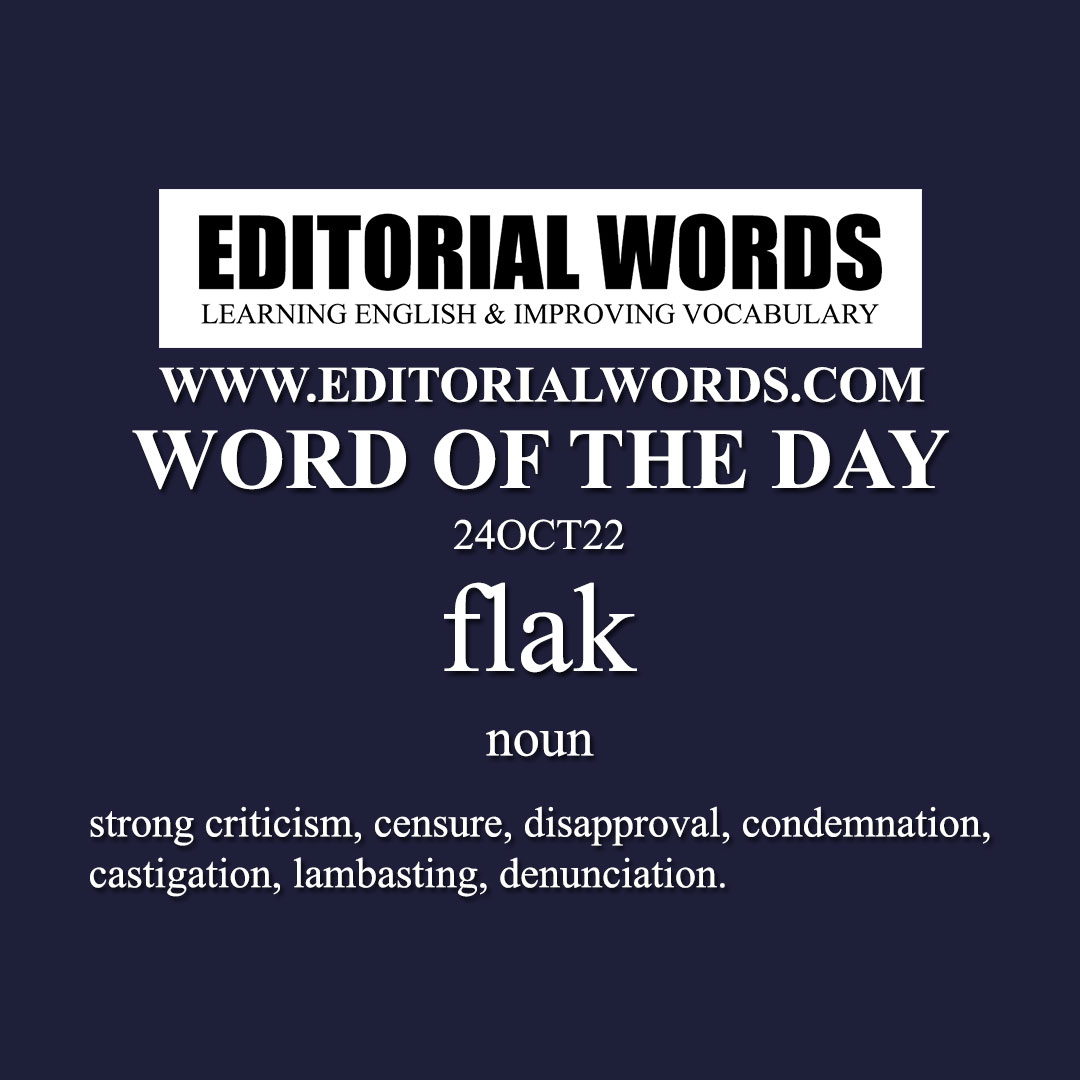 Word of the Day (flak)-24OCT22