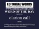 Word of the Day (clarion call)-29OCT22