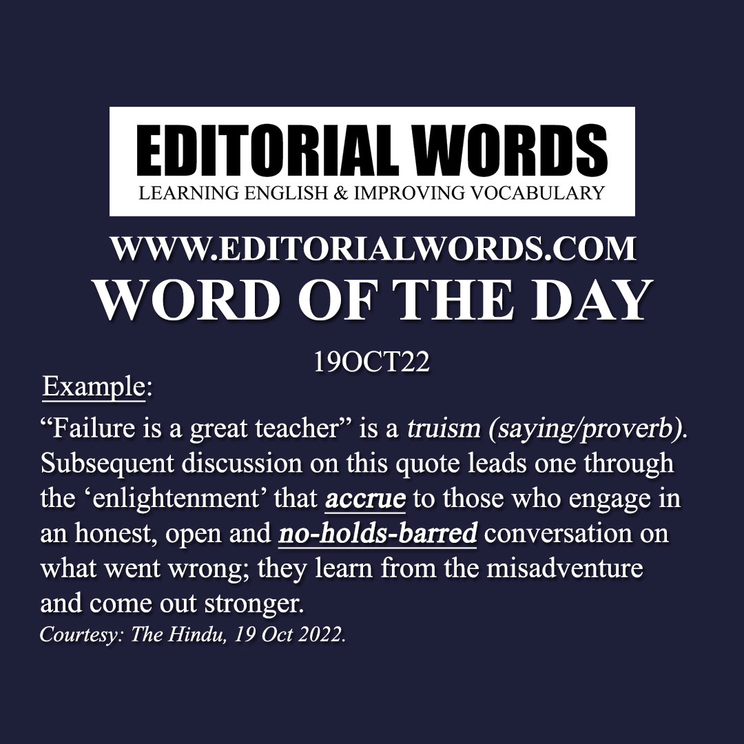 Word of the Day (accrue)-19OCT22