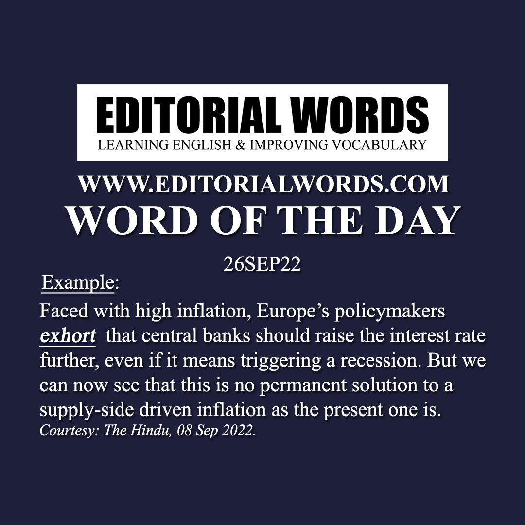 Word of the Day (exhort)-26SEP22