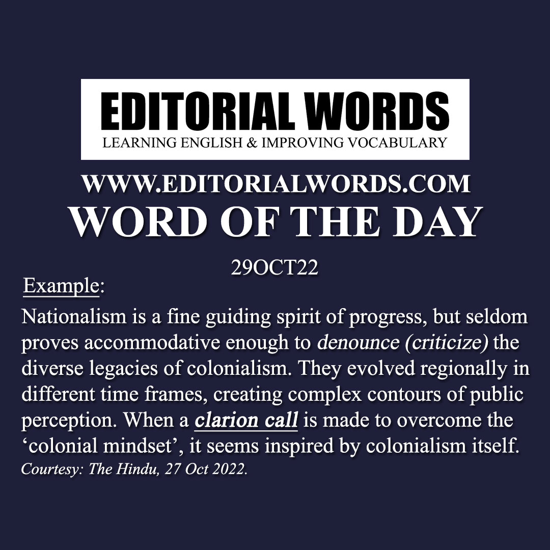 Word of the Day (clarion call)-29OCT22