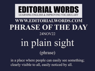 Phrase of the Day (in plain sight)-24NOV22