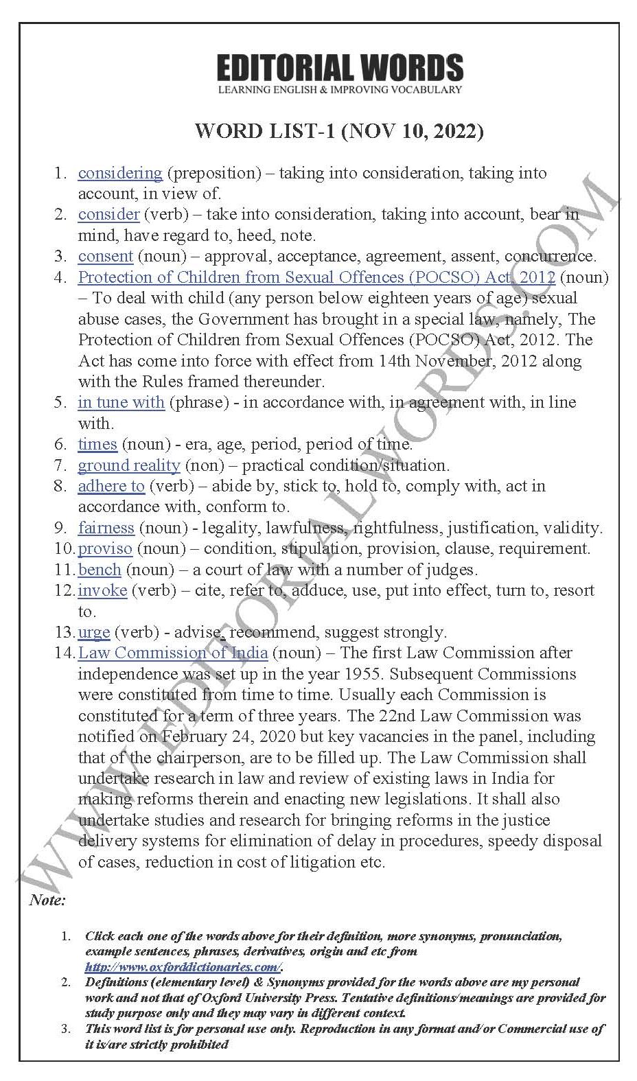 The Hindu Editorial (Considering consent) – Nov 10, 2022