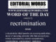 Word of the Day (recrimination)-14NOV22