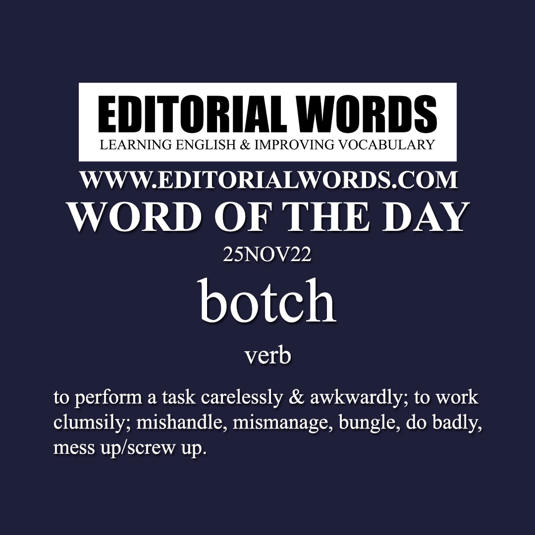 Word of the Day (botch)-25NOV22