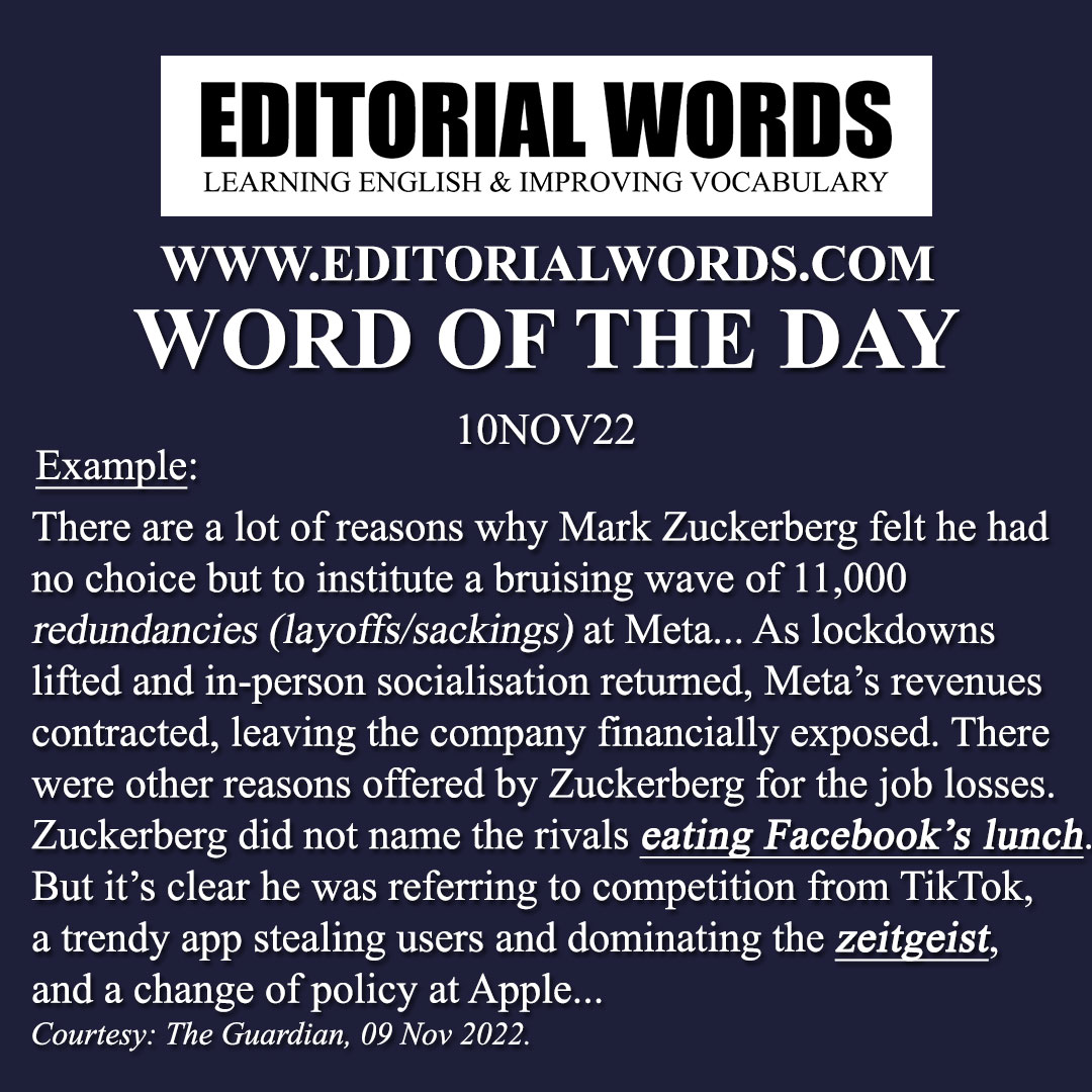 Word of the Day (zeitgeist)-10NOV22