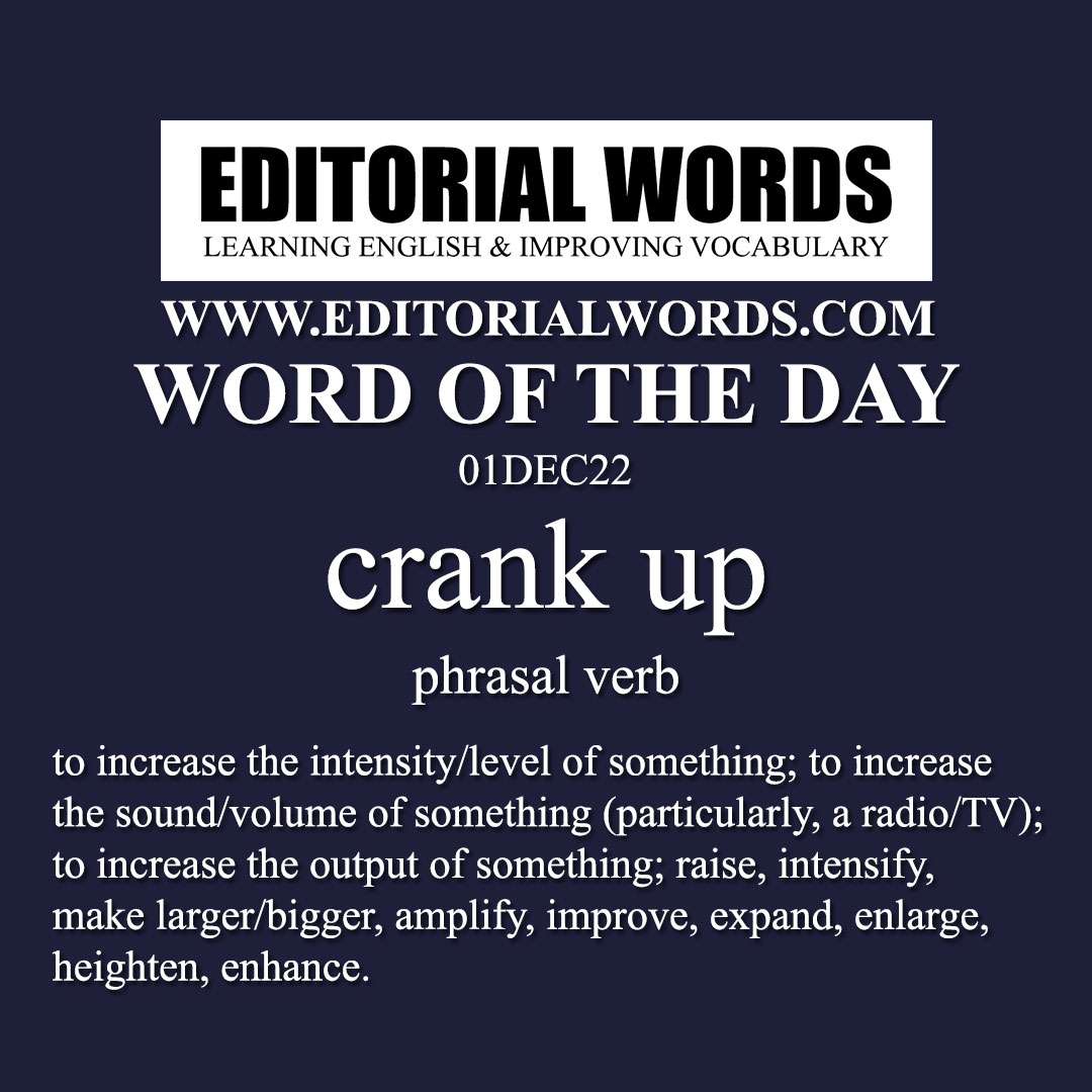 Word Of The Day crank Up 01DEC22 Editorial Words