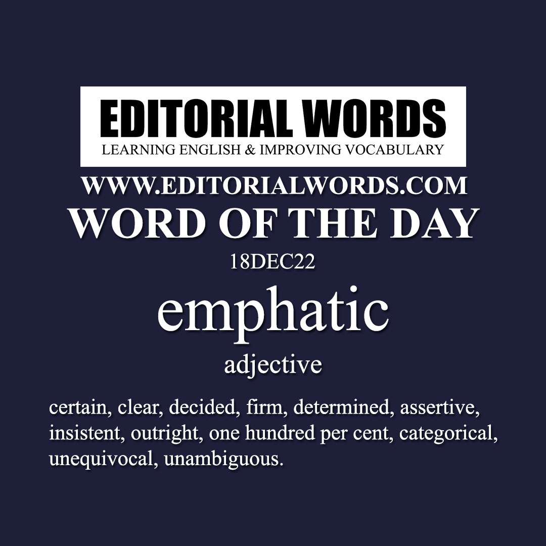 Word of the Day (emphatic)-18DEC22