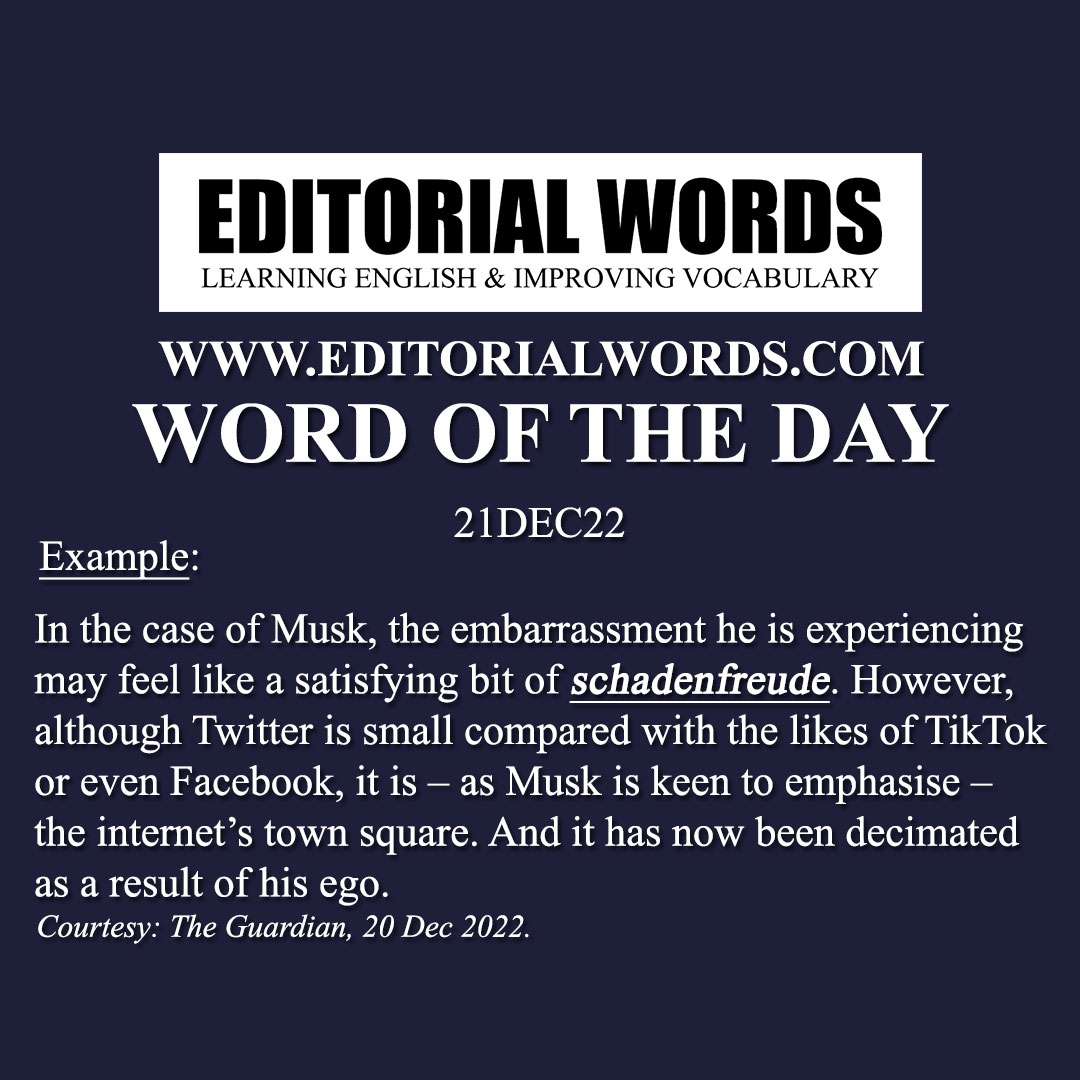 Word of the Day (schadenfreude)-21DEC22