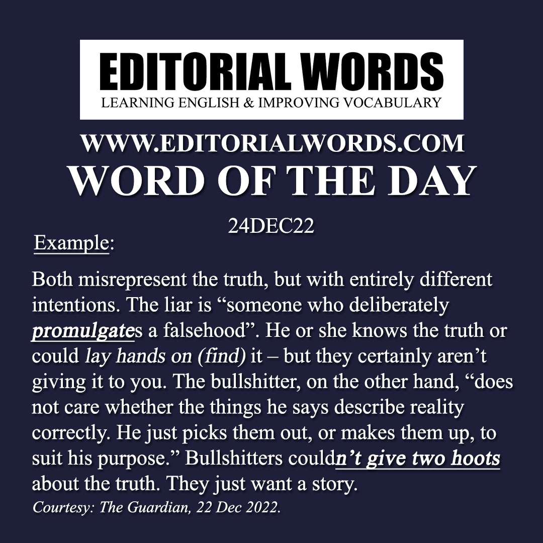 Word of the Day (promulgate)-24DEC22