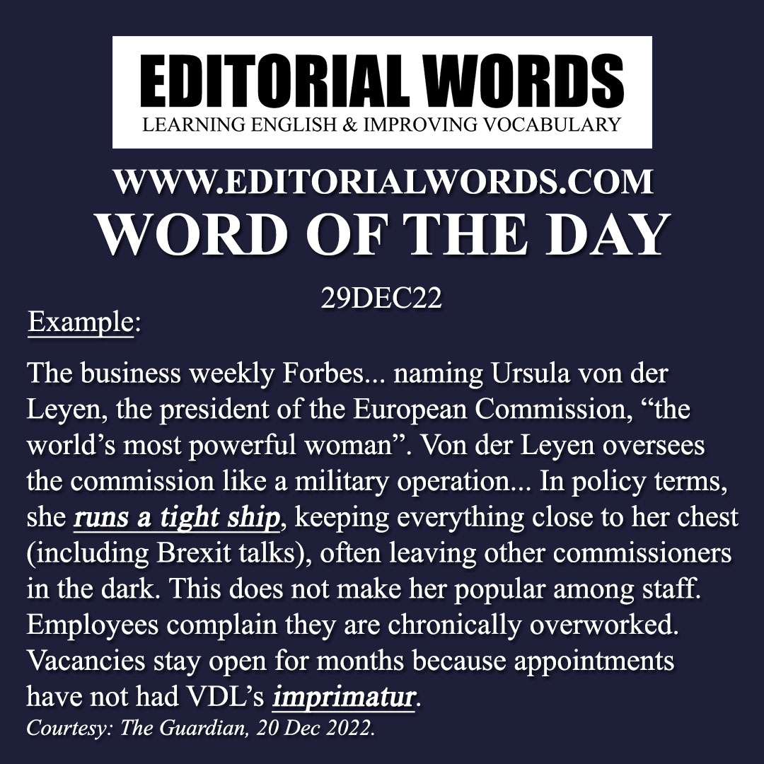 Word of the Day (imprimatur)-29DEC22