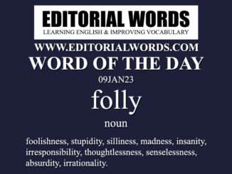 Word of the Day (folly)-09JAN23