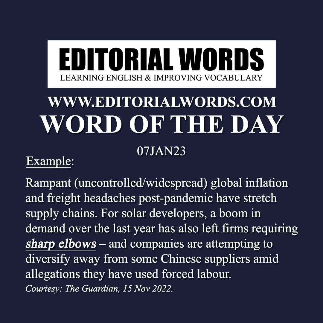 Word of the Day (sharp elbows)-07JAN23