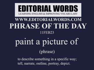 Phrase of the Day (paint a picture of)-11FEB23