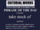 Phrase of the Day (take stock of)-23MAR23