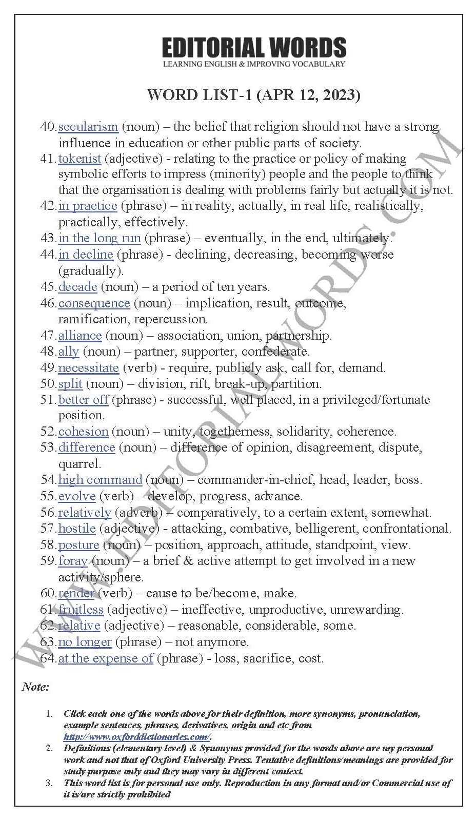 The Hindu Editorial (Change in status) – Apr 12, 2023