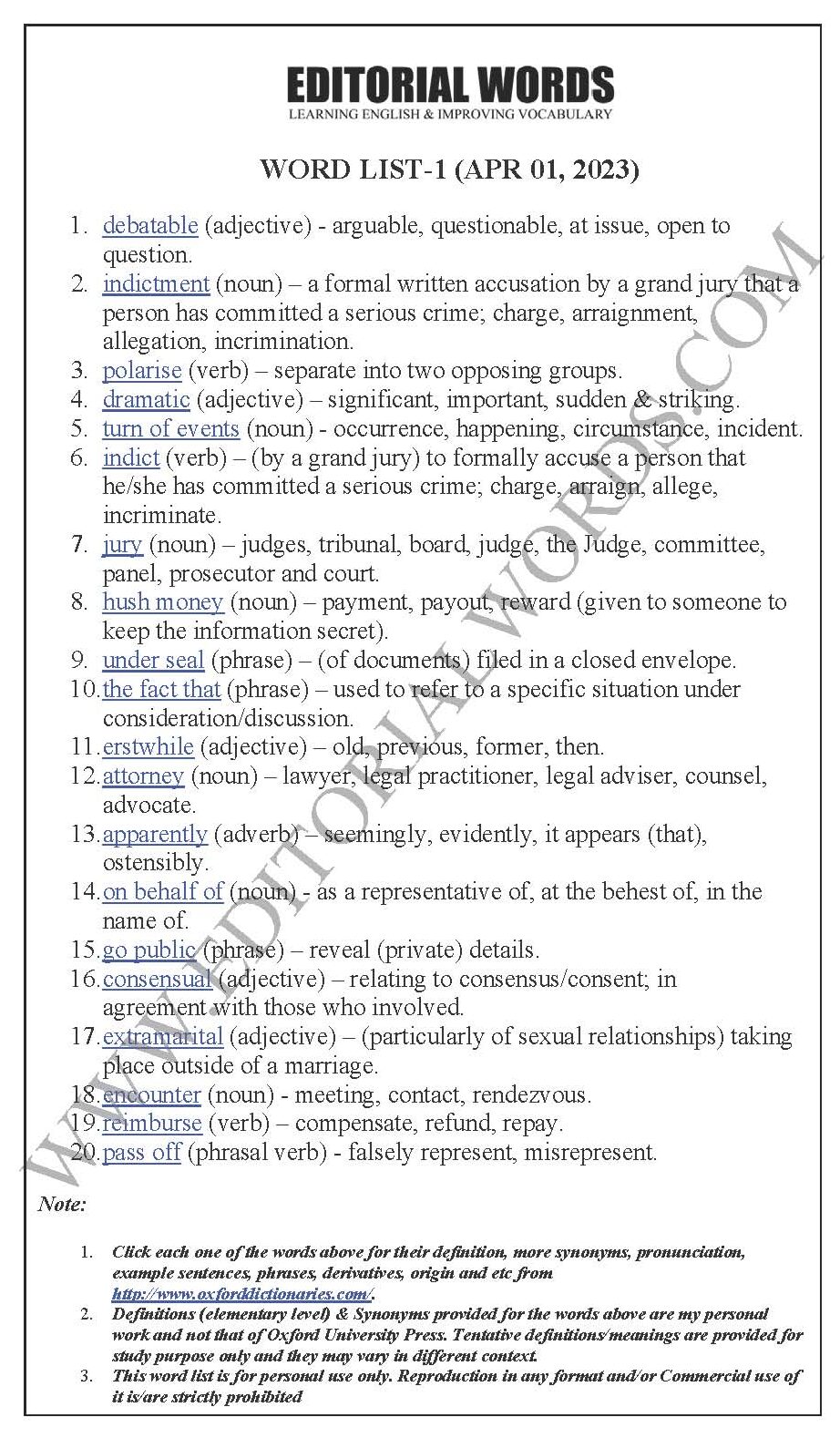 The Hindu Editorial (Debatable indictment) – Apr 01, 2023