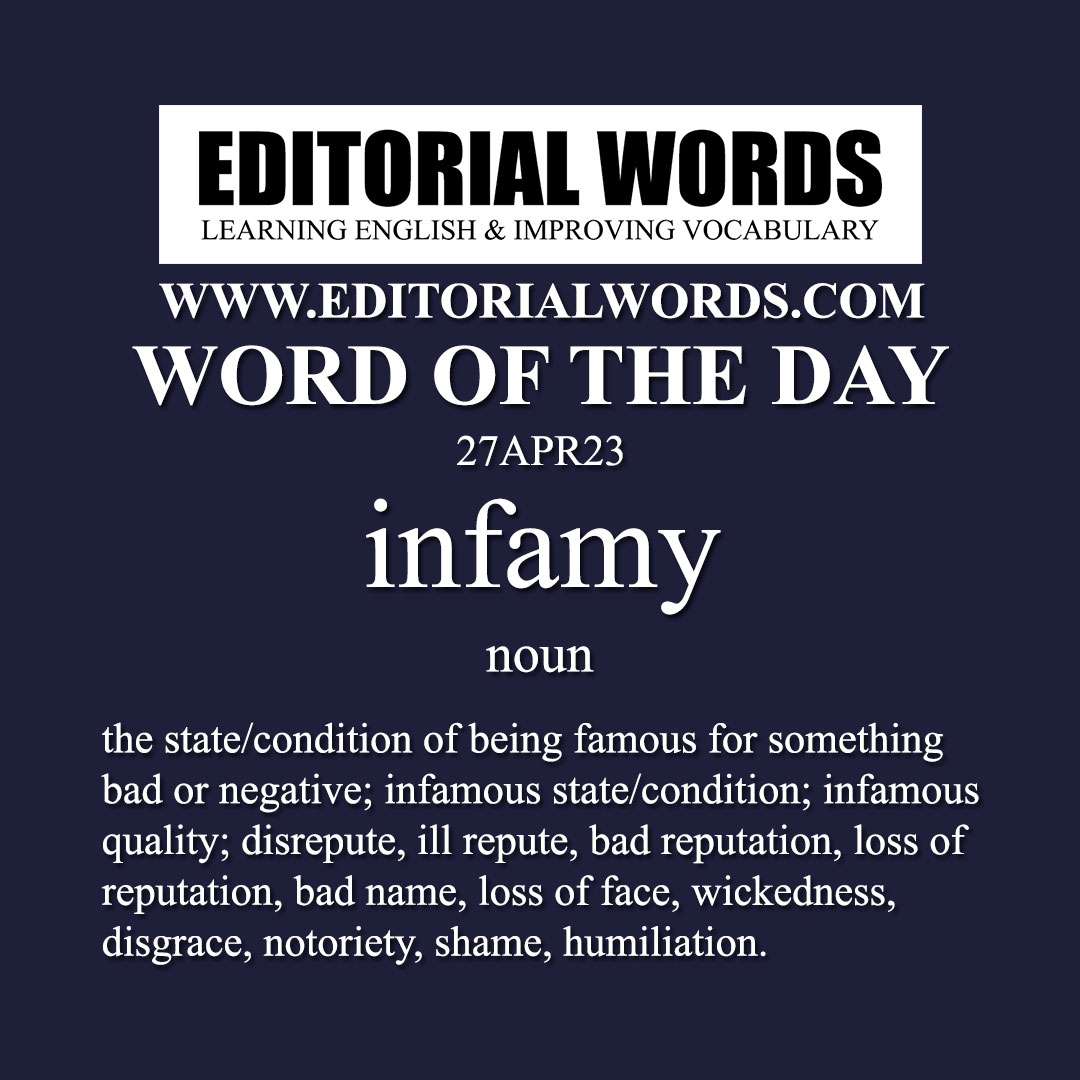 Word of the Day (infamy)-27APR23