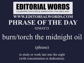 Phrase of the Day (burn/torch the midnight oil)-02MAY23