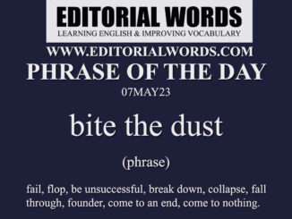 Phrase of the Day (bite the dust)-07MAY23