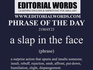 Phrase of the Day (a slap in the face)-21MAY23