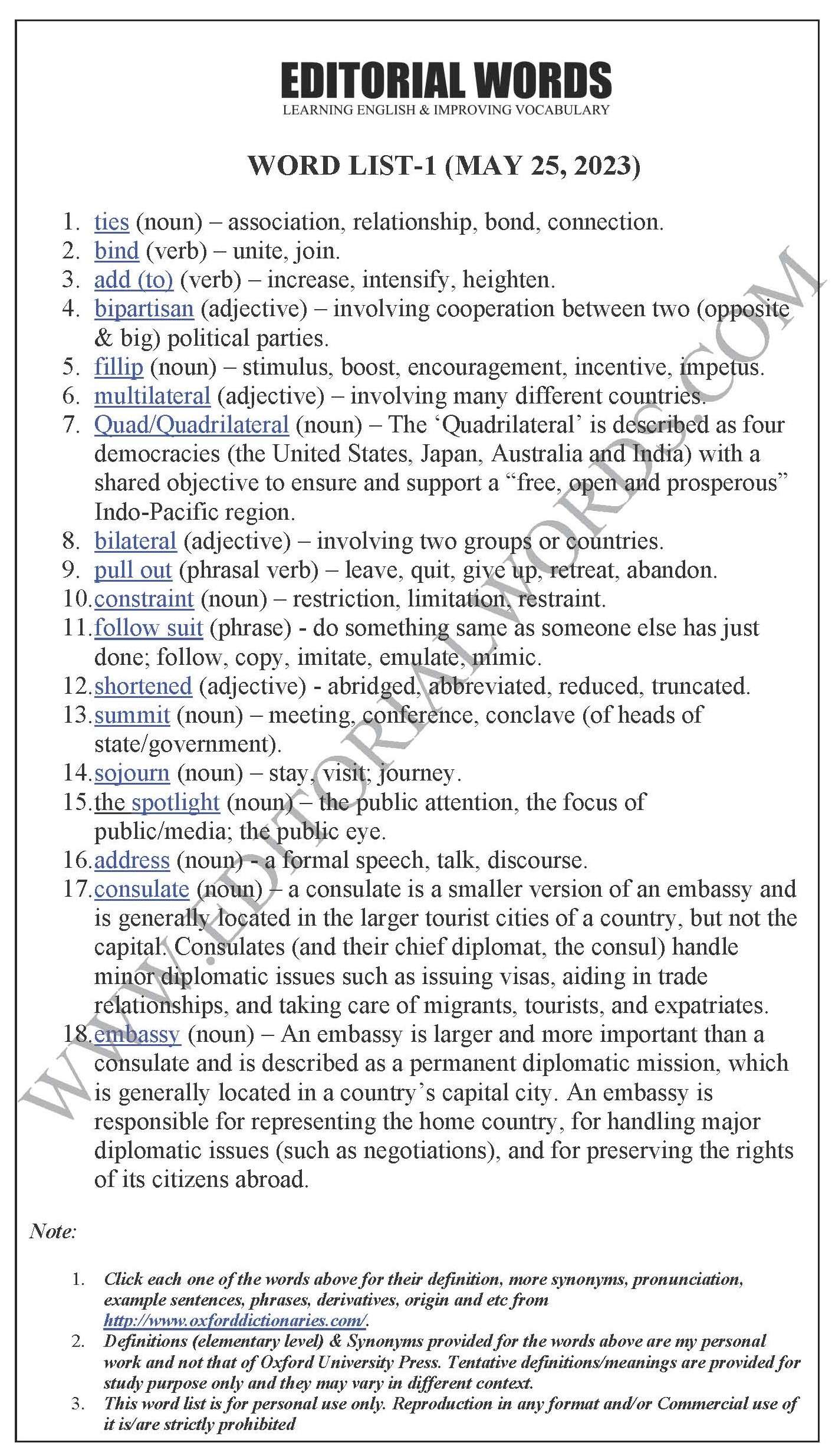 The Hindu Editorial (Ties that bind) – May 25, 2023