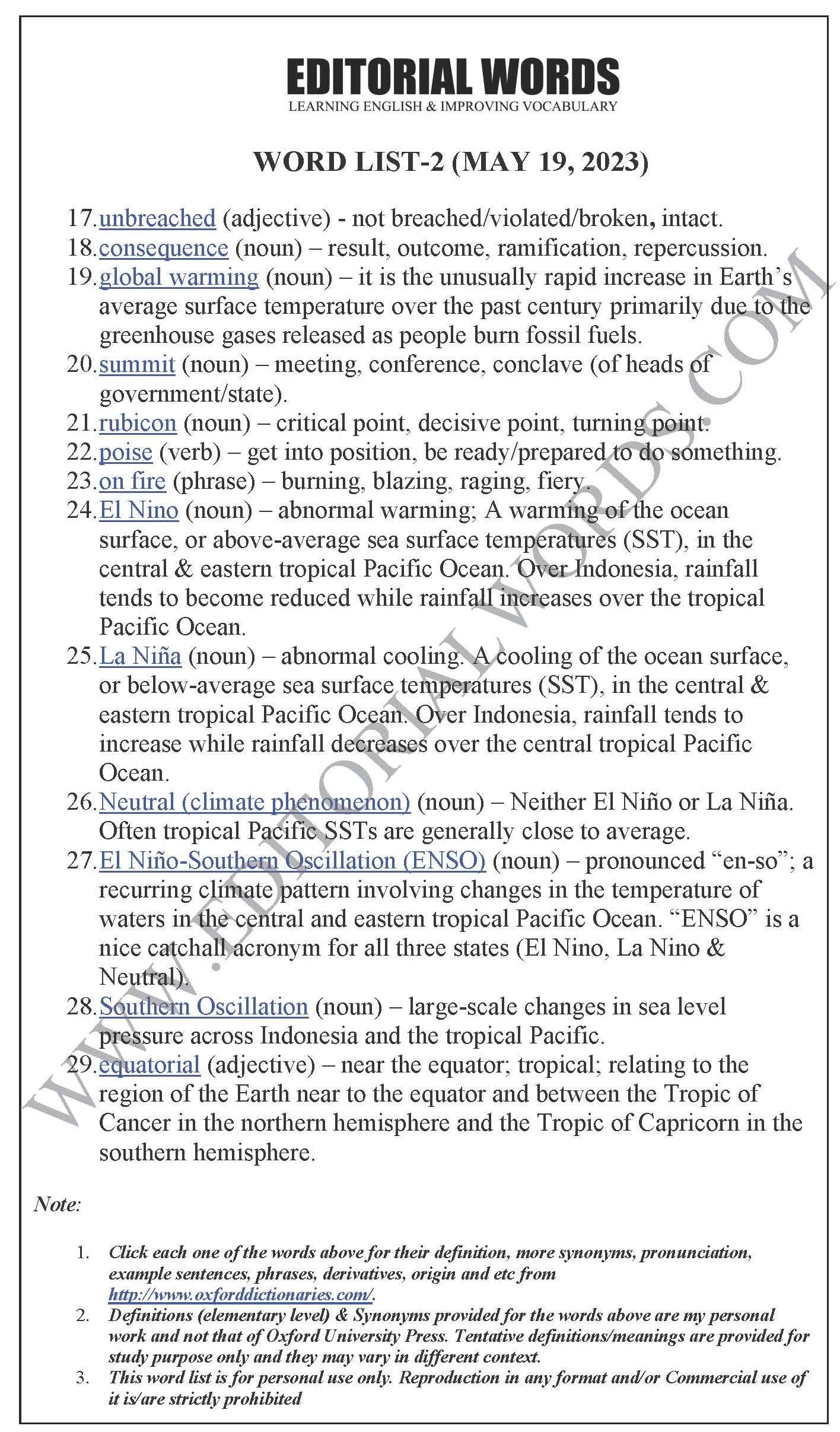 The Hindu Editorial (Warming warning) – May 19, 2023