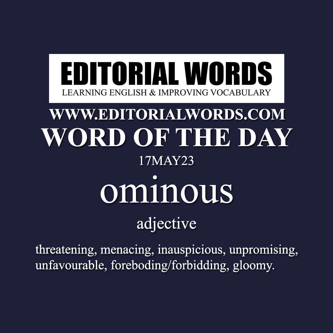 Word of the Day (ominous)-17MAY23