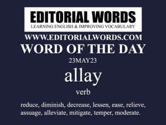 Word of the Day (allay)-23MAY23